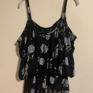 Torrid Floral Cold Shoulder Tank Blouse